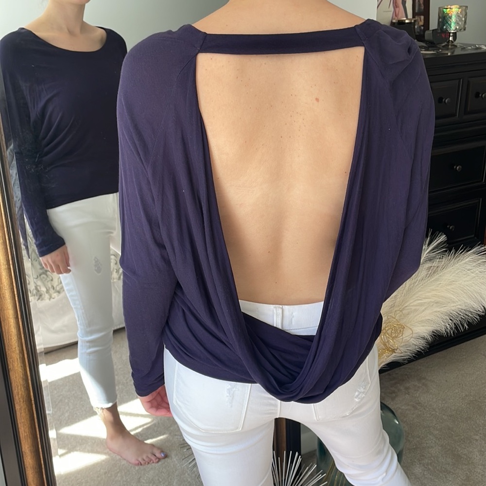 Express Sexy Open Back Knit Top